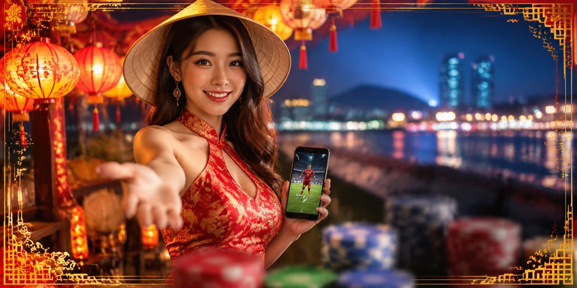 Người dùng tại Vũng Tàu xem kèo thể thao vào buổi tối tại chợ đêm
